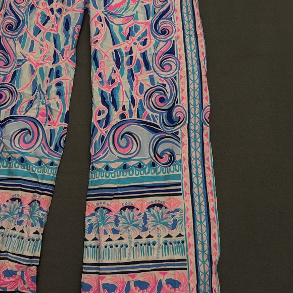 Lilly Pulitzer Harbour Mid Rise Pants Skim Blue Size Medium - Picture 8 of 14